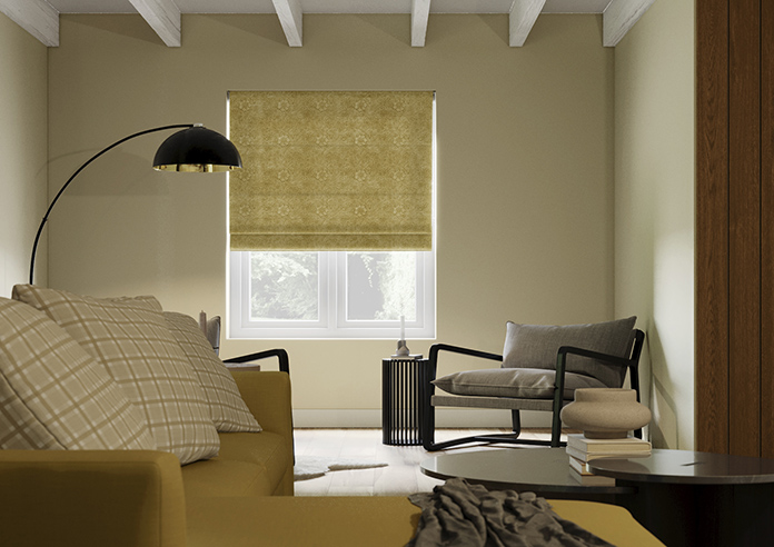 William Morris Marigold Velvet, Ochre - Roman Blind - Image 3